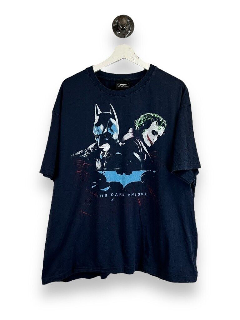 The Dark Knight Batman And Joker Graphic Movie Promo T-Shirt Size 2XL Blue