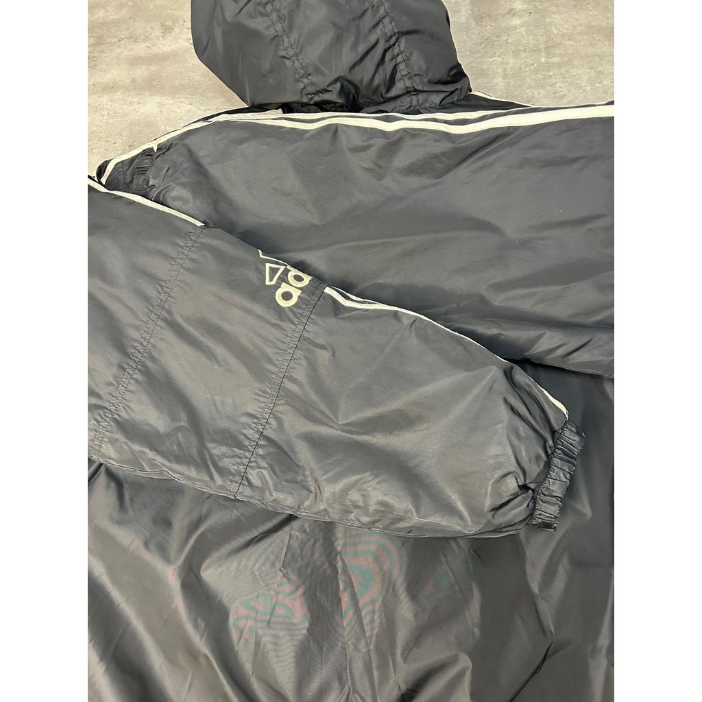 Vintage Adidas Embroidered Logo Nylon Full Zip Hooded Jacket Size Large