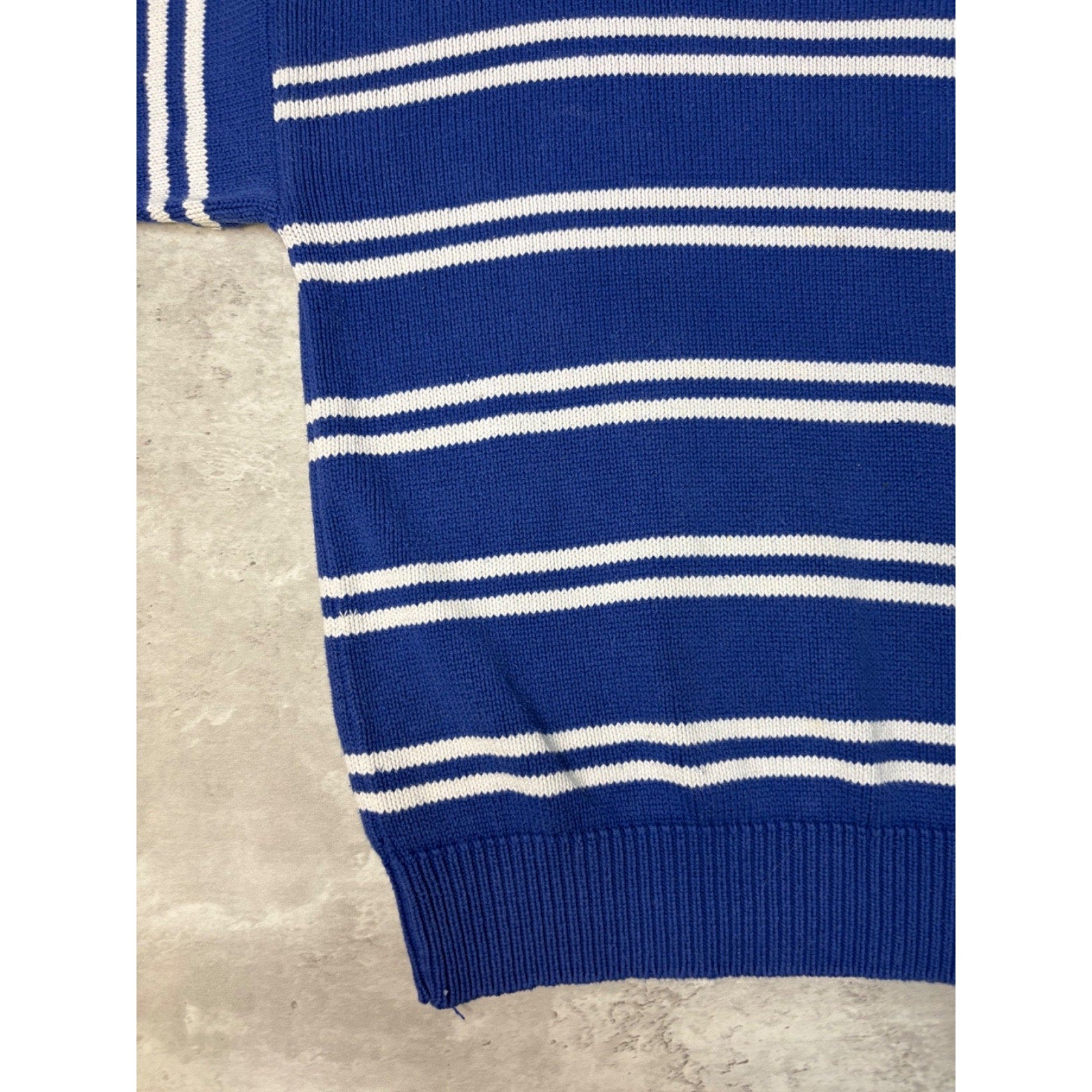 Vintage 90s Gap Striped Pattern Pullover Collar Button Knit Sweater Size Small