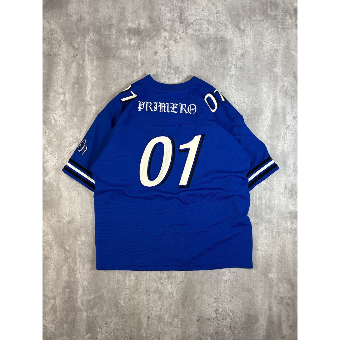 Vintage Y2K Primero #01 Tailsweep Spellout Nylon Football Jersey Size XXL