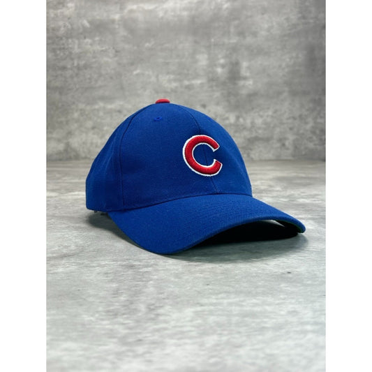 Vintage 90s Chicago Cubs MLB Embroidered Logo Baseball Snapback Hat OSFA Blue