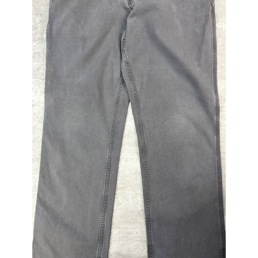 Carhartt Relaxed Fit Canvas Workwear Gray Five Pocket Pants Size 37