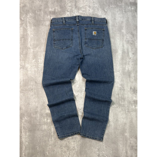 Carhartt Relaxed Fit Dark Wash Denim Workwear Pants Size 36