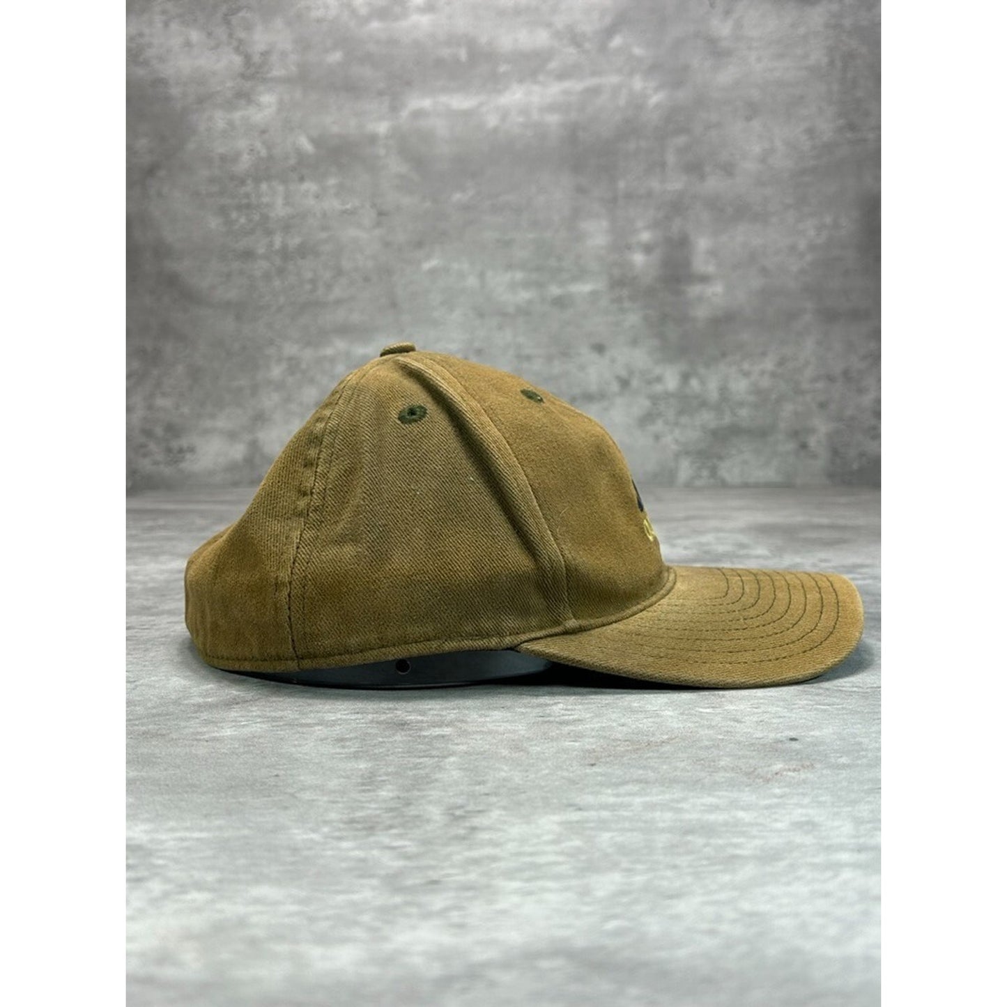 Vintage Adidas Embroidered Logo Spellout Earth Tones Fitted Snapback Hat 7 1/4