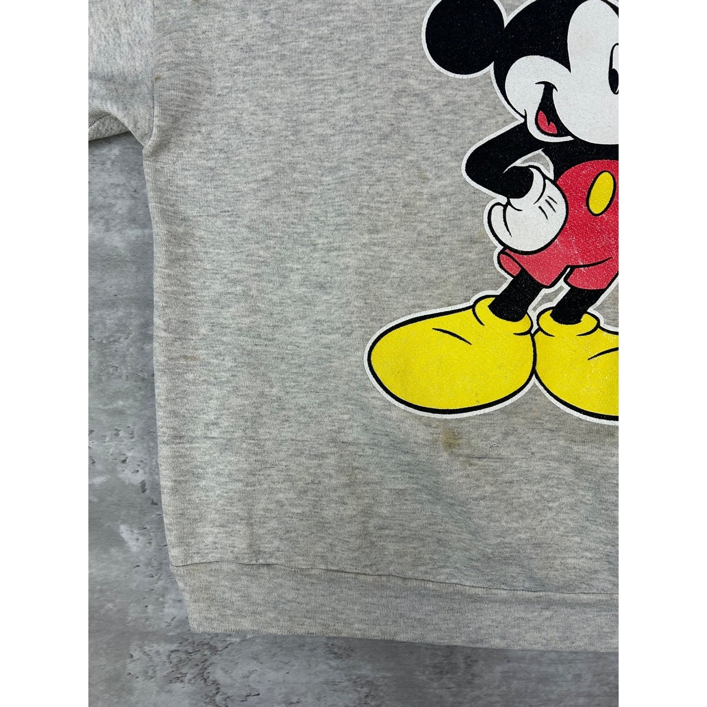 Vintage 90s Disney Mickey Mouse Cartoon Character Graphic Sweatshirt Size XL
