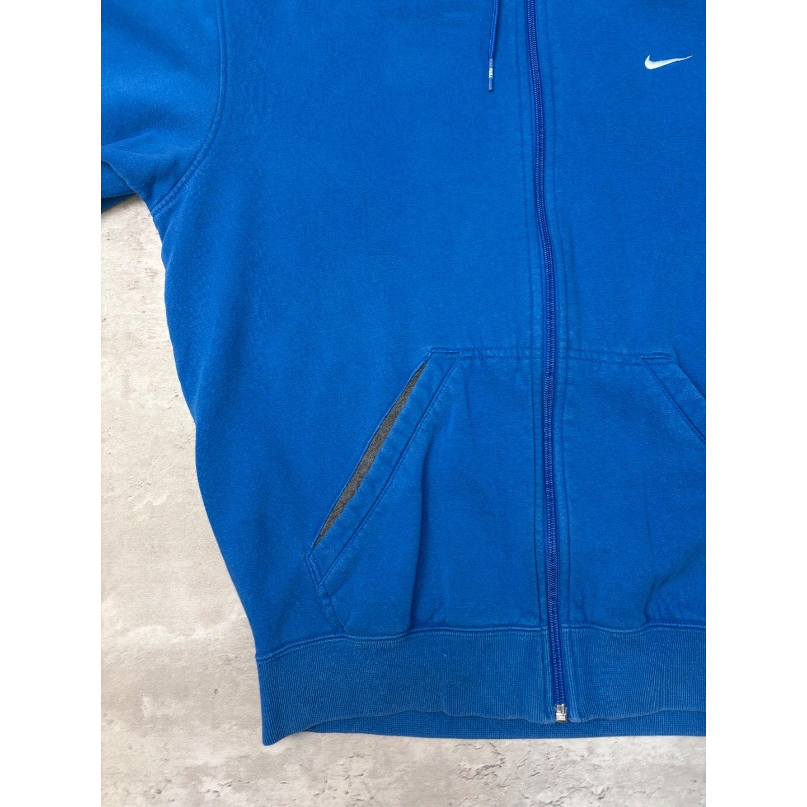 Nike Embroidered Mini Swoosh Full Zip Hooded Sweatshirt Size Medium