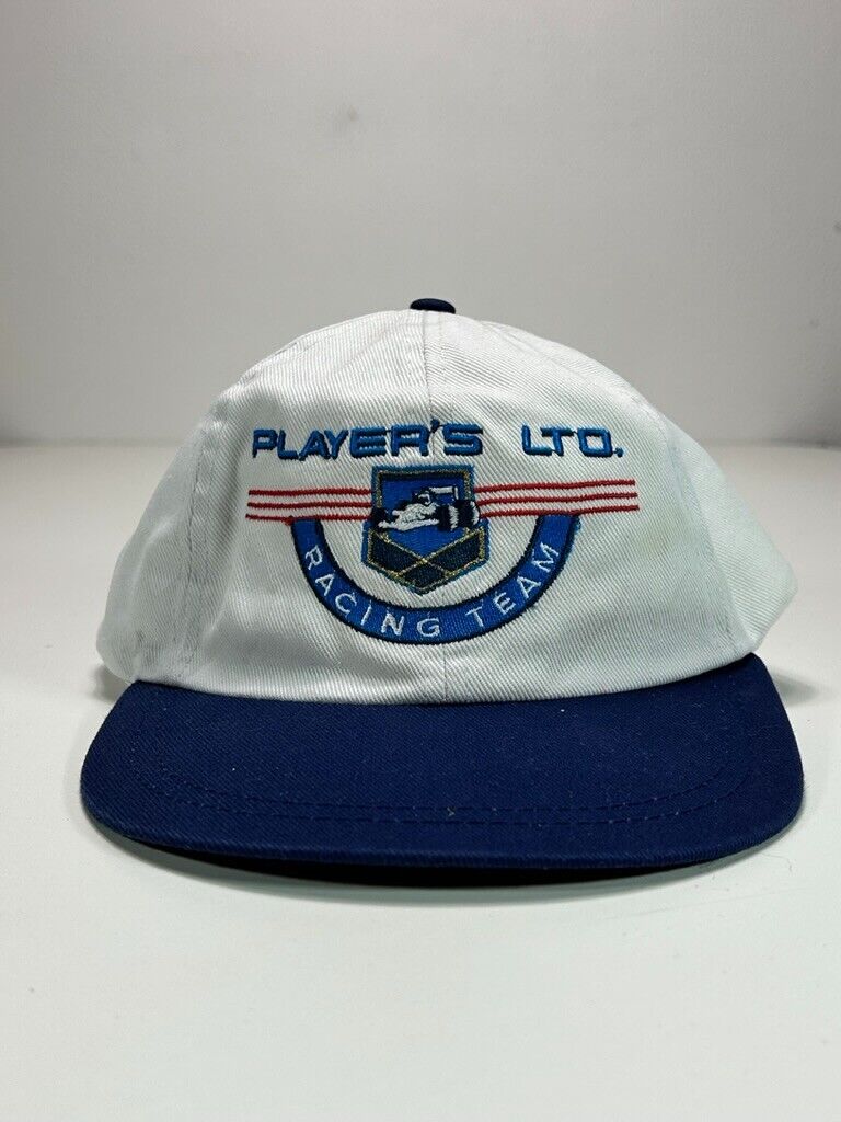 Vintage Players Racing Team Embroidered Spellout Strap back Hat OSFA