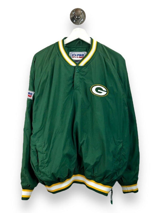 Vintage 90s Green Bay Packers NFL Embroidered 1/4 Starter Jacket Size Medium