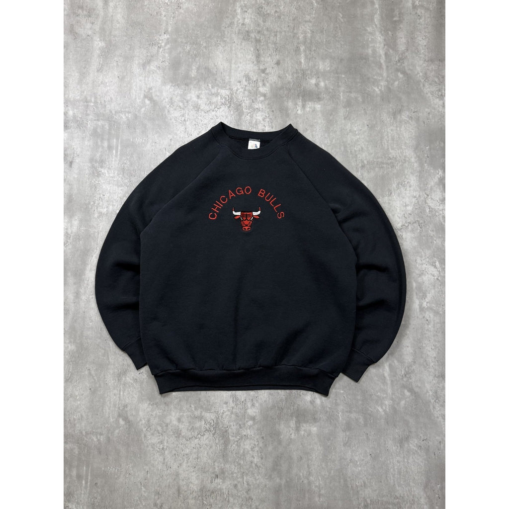 Vintage 90s Chicago Bulls NBA Embroidered Logo Spellout Sweatshirt Size XL