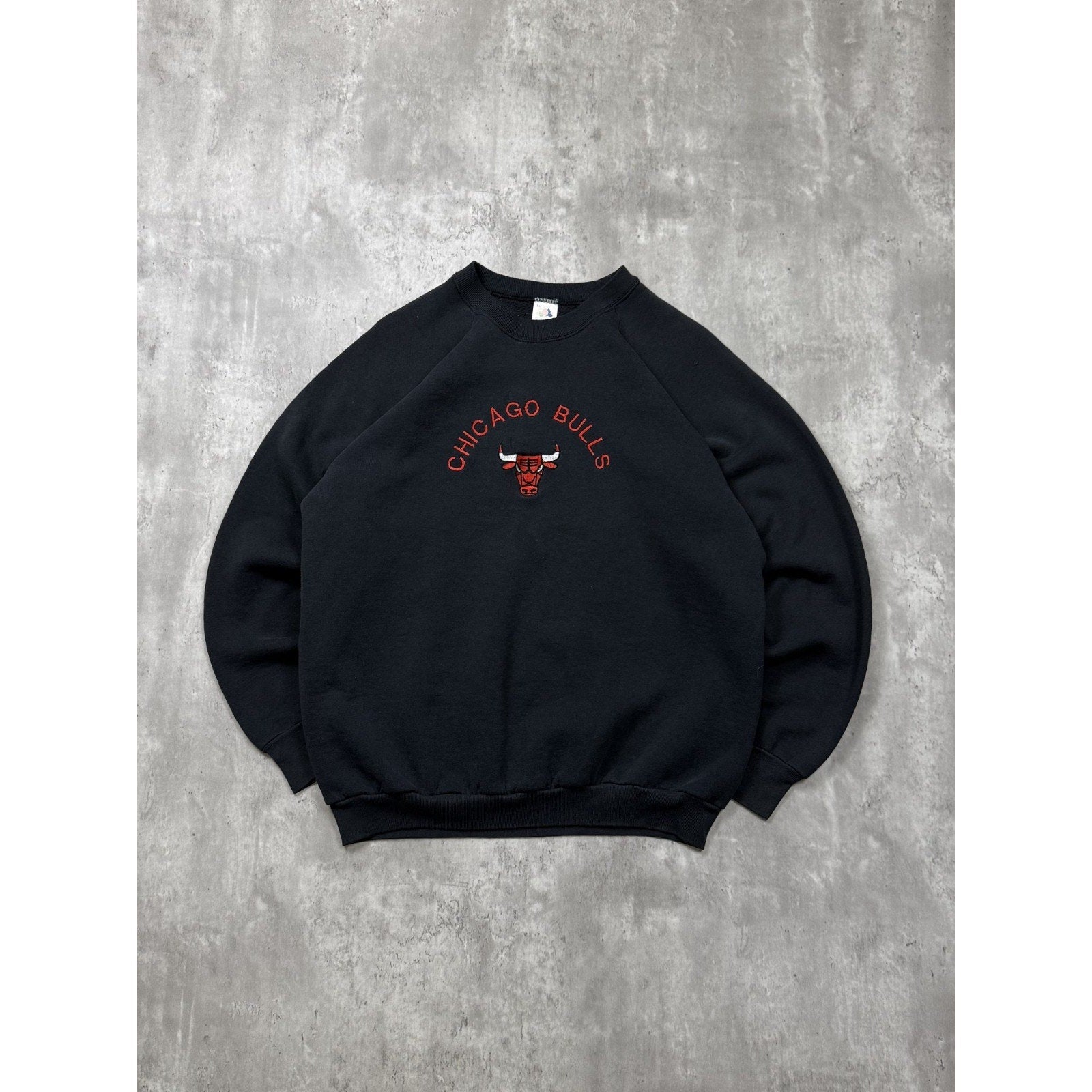 Vintage 90s Chicago Bulls NBA Embroidered Logo Spellout Sweatshirt Size XL