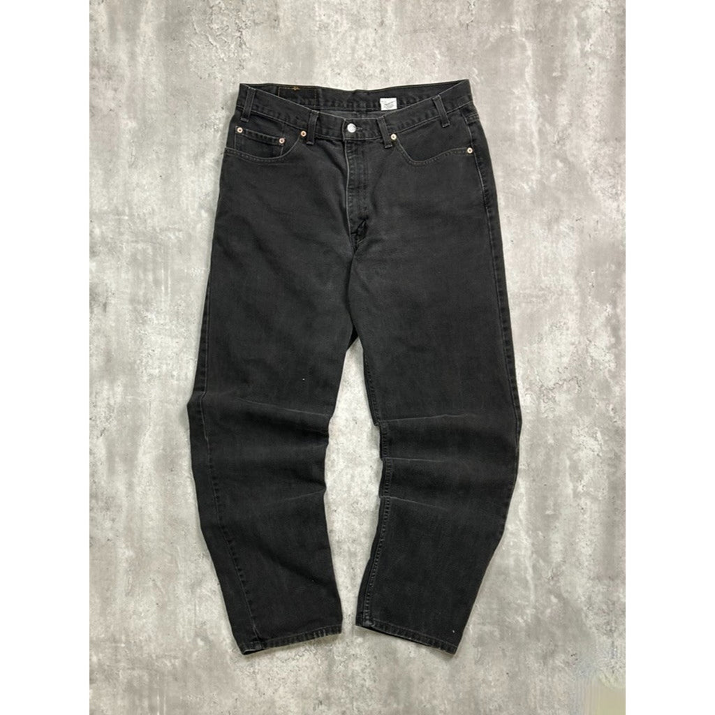 Vintage 90s Levis 550 Red Tab Black Denim Pants Size 36