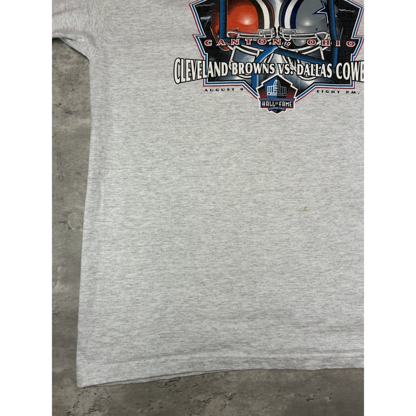 Vintage 1999 Browns Vs Cowboys NFL Hall Of Fame Game Graphic T-Shirt Size XL