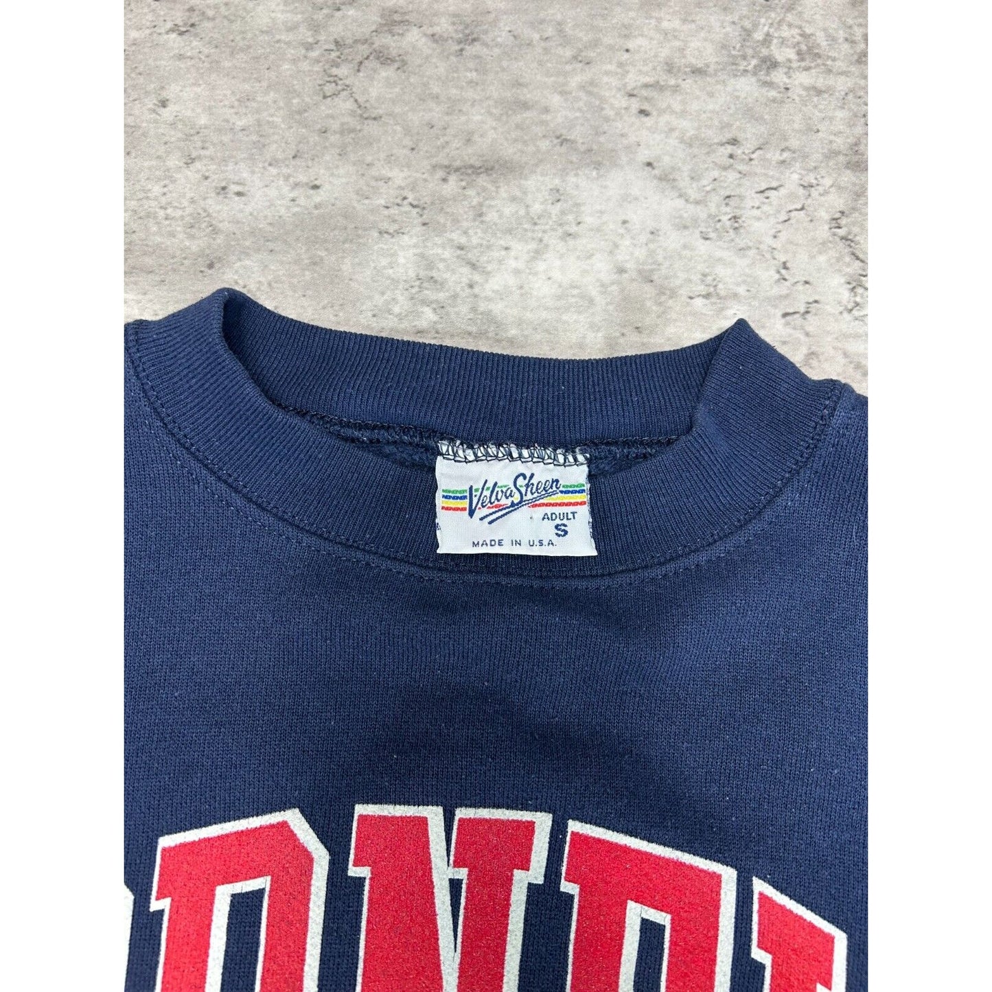 Vintage 90s Cornell University NCAA Collegiate Crest Sweatshirt Size Small Blue