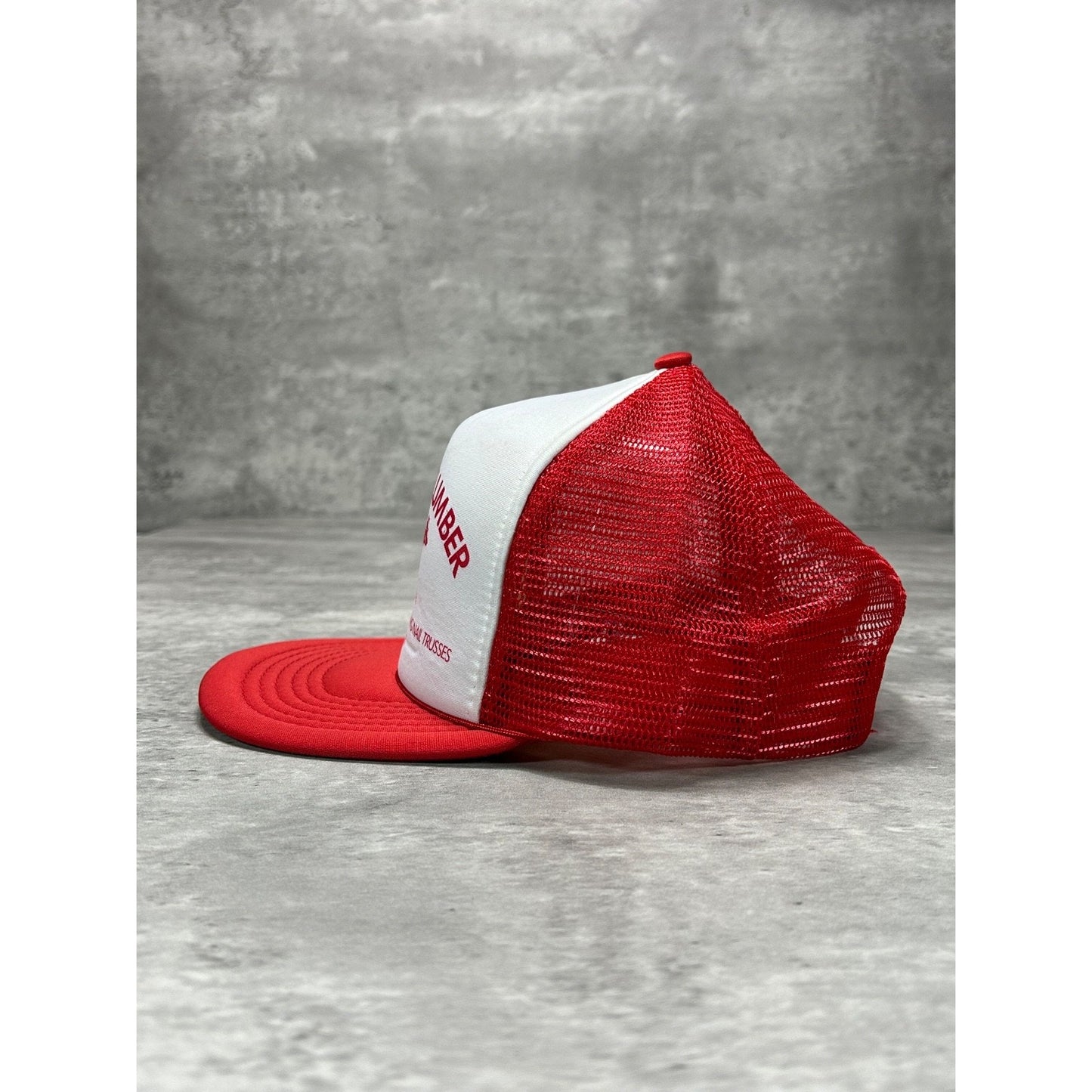 Vintage 80s/90s Gerrity Lumber Bear Graphic Spellout Trucker Snapback Hat OSFA