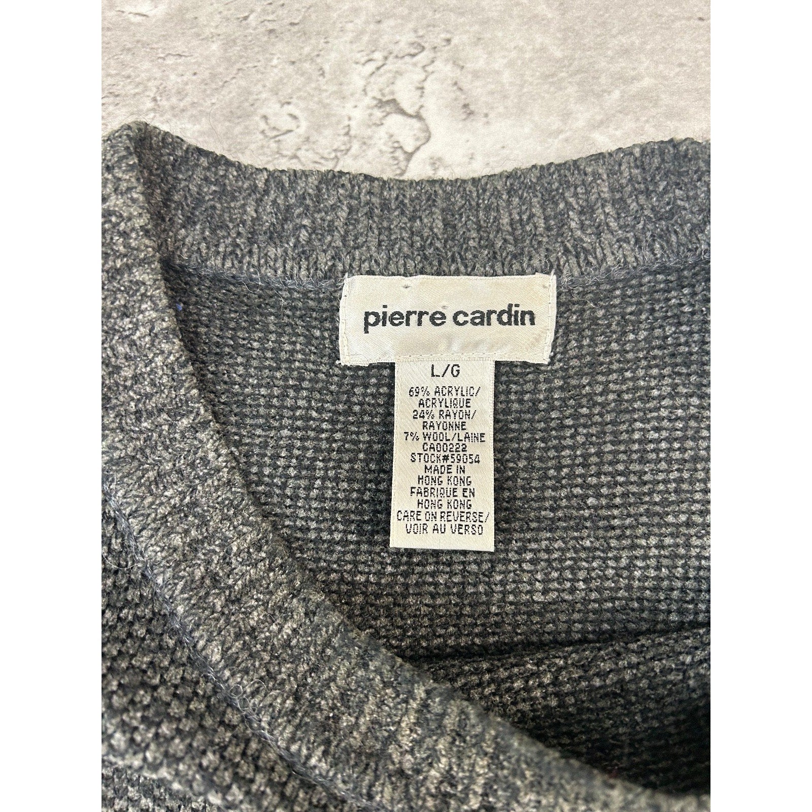 Vintage Pierre Cardin Pullover Ribbed Knit Sweater Size Large