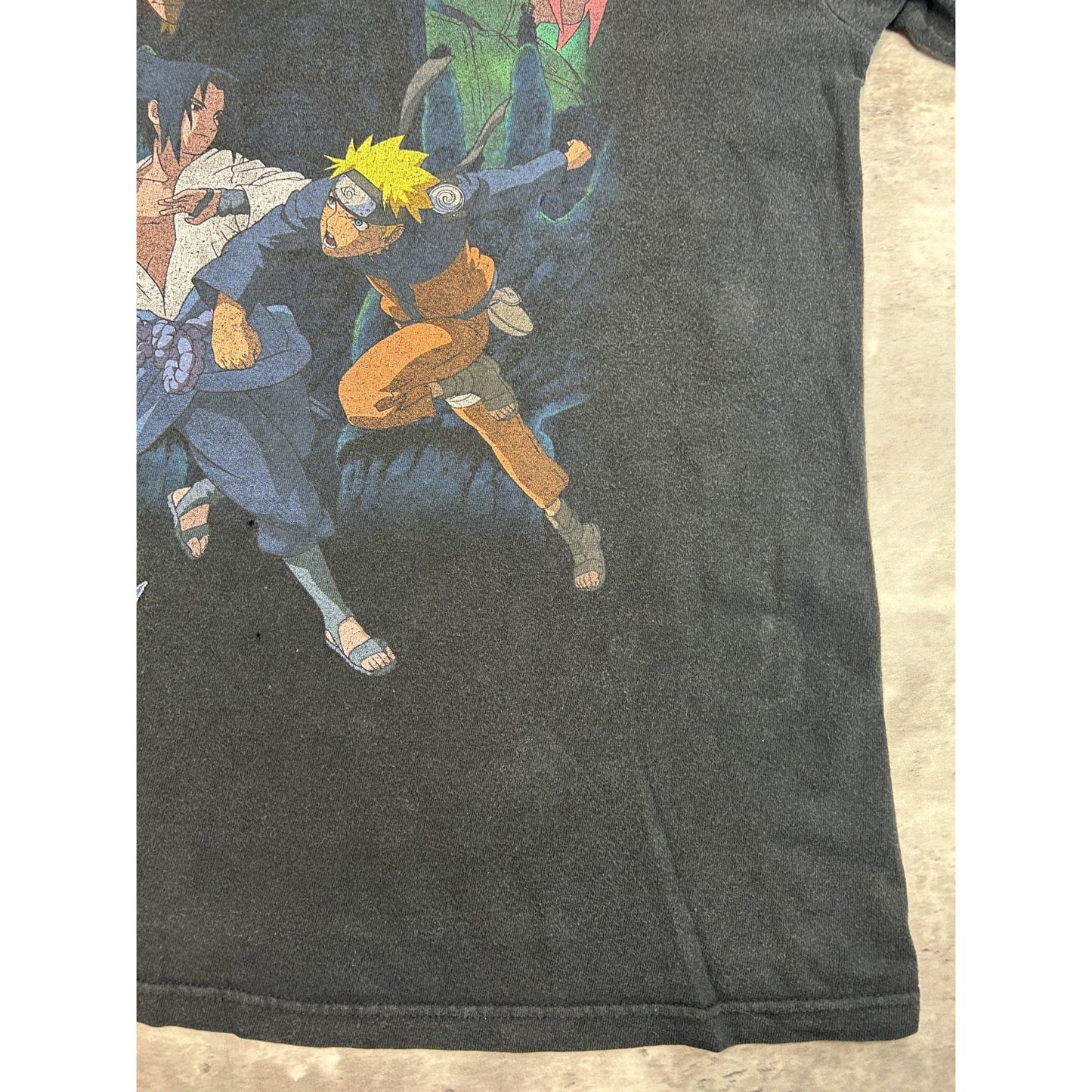Vintage 2000s Naruto Shippuden Heroes Vs Villains Anime Promo T-Shirt Sz Medium