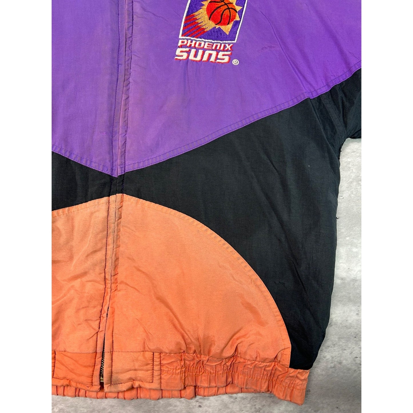 Vintage 90s Pheonix Suns NBA Embroidered Full Zip Hooded Jacket Size XL YOUTH
