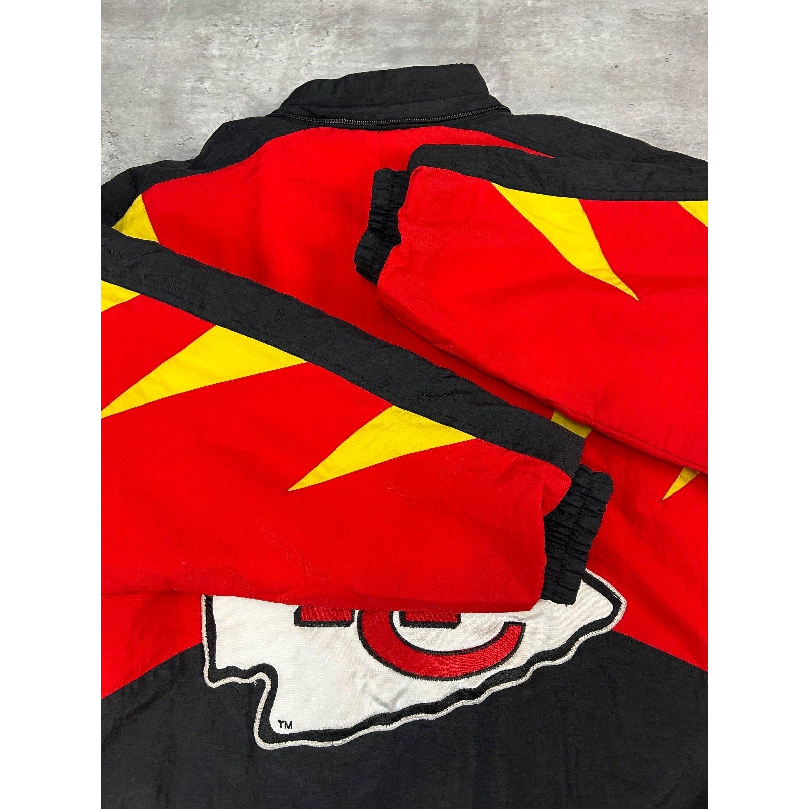 Vintage 90s Kansas City Chiefs NFL Insulated Apex One Point Jacket Size Large