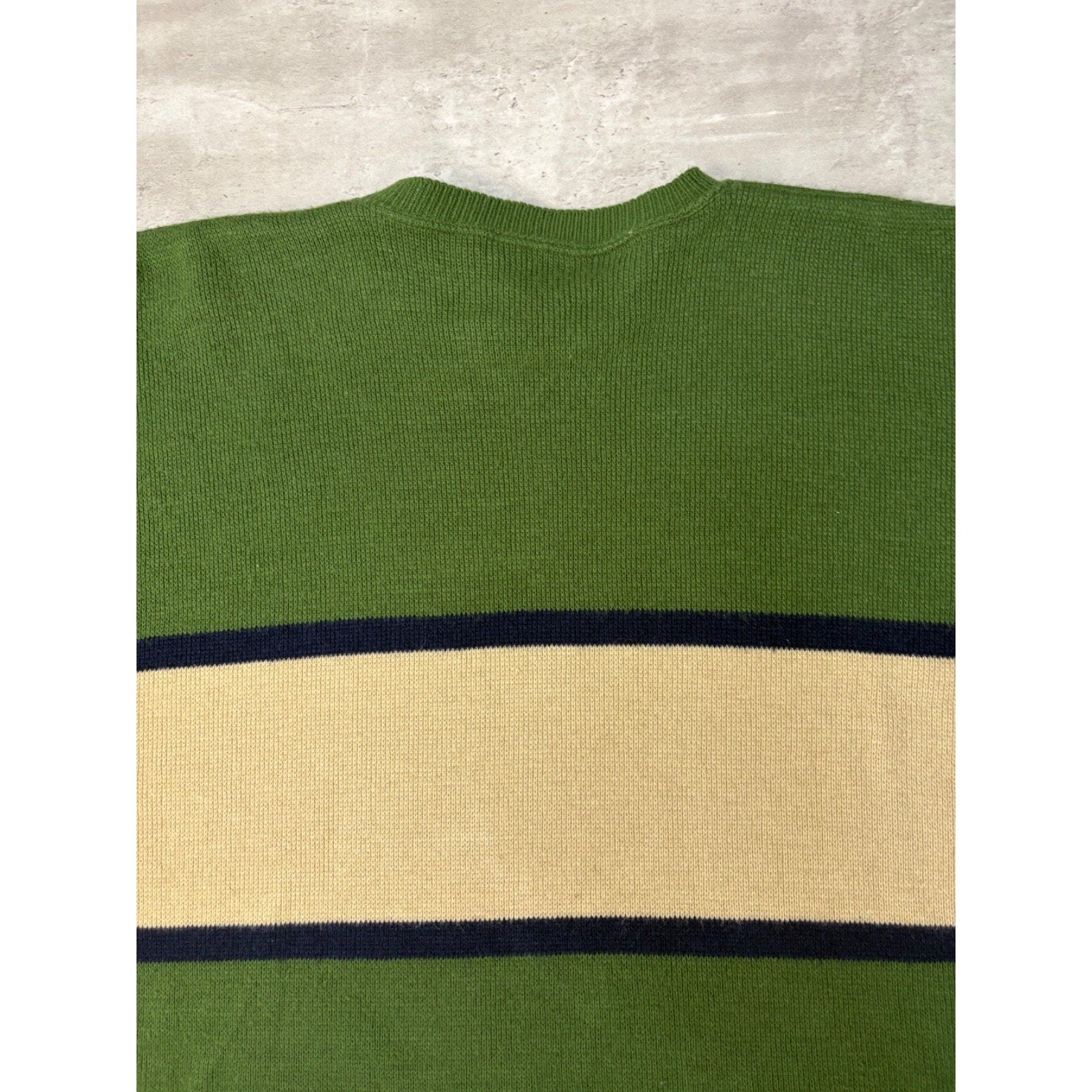 Vintage 90s Domani Striped Pullover Ribbed Knit Sweater Size Medium