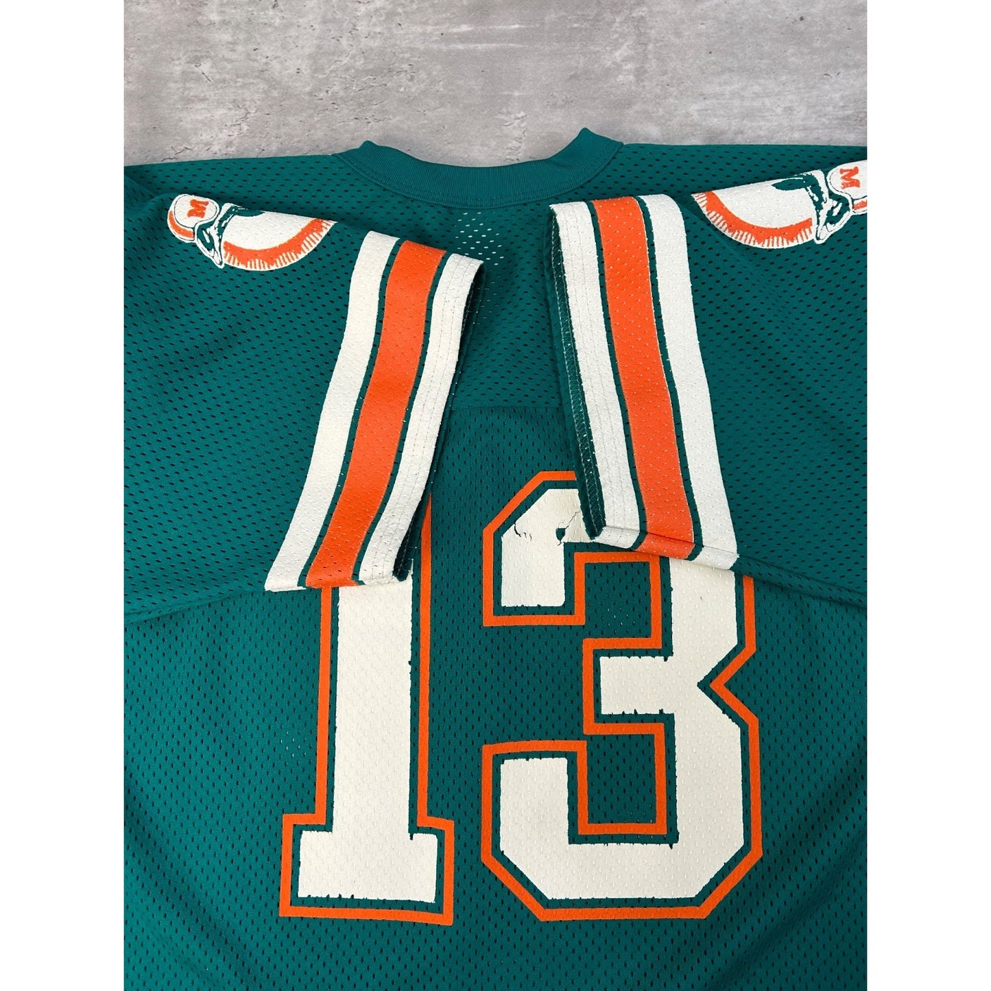 Vintage 90s Dan Marino #13 Miami Dolphins NFL Logo 7 Jersey Size Large