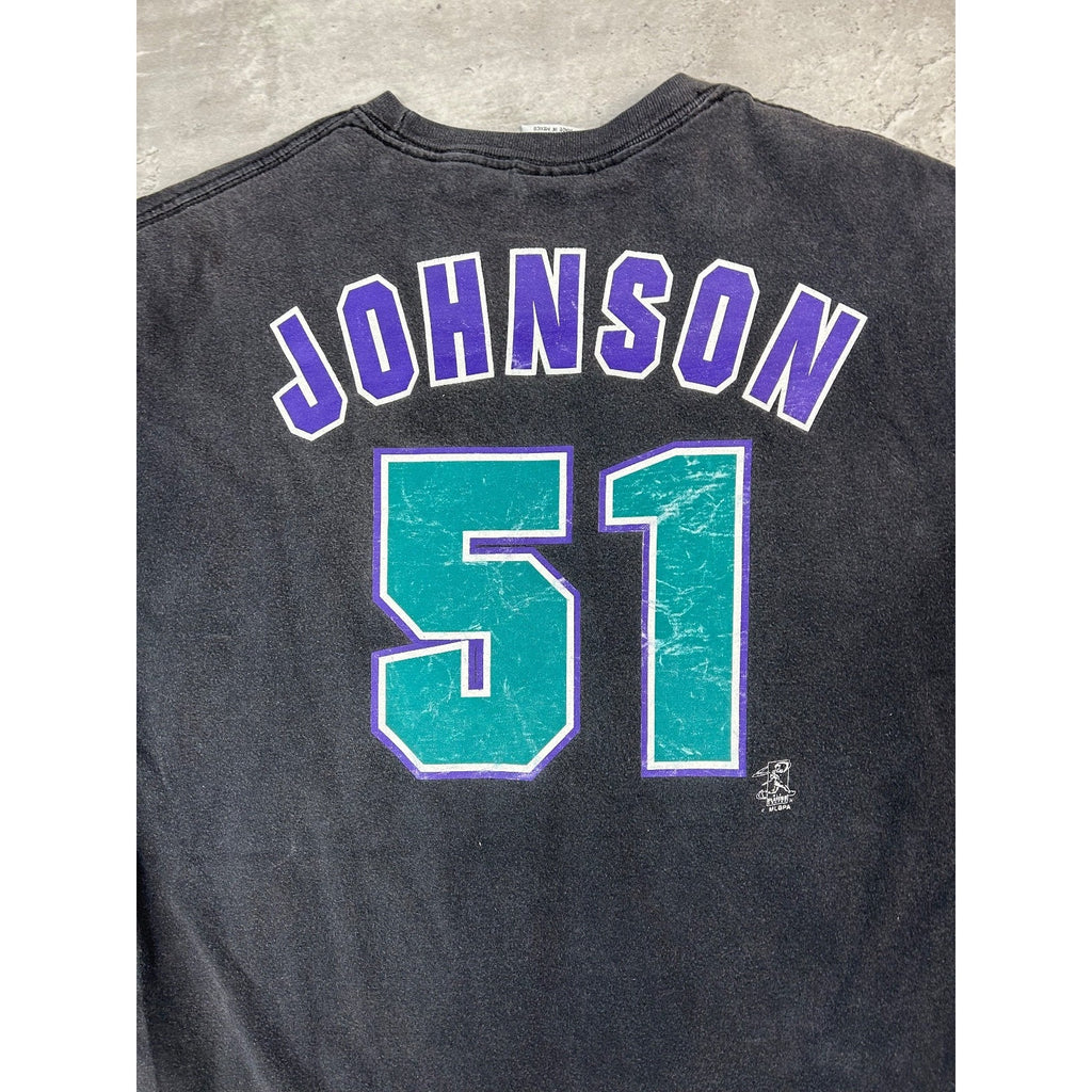 Vintage 90s Randy Johnson #51 Arizona Diamondbacks MLB Jersey T-Shirt Size XL