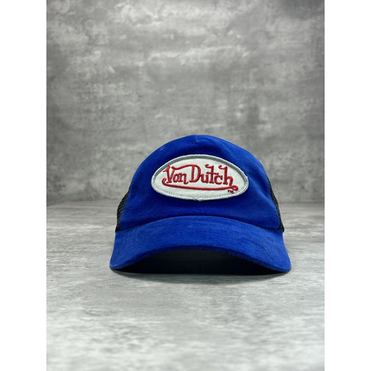 Vintage Von Dutch Embroidered Spellout Patch Trucker Snapback Hat OSFA
