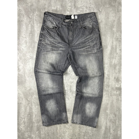 Vintage Y2K Rocawear Baggy Fit Faded Distressed Denim Pants Size 41 Gray