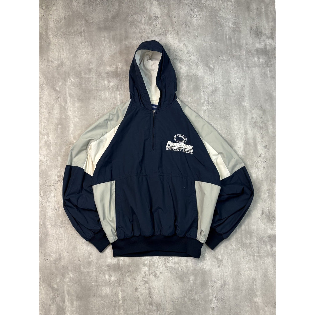 Vintage 90s Penn State Nittany Lions NCAA Hooded Windbreaker Jacket Size Large