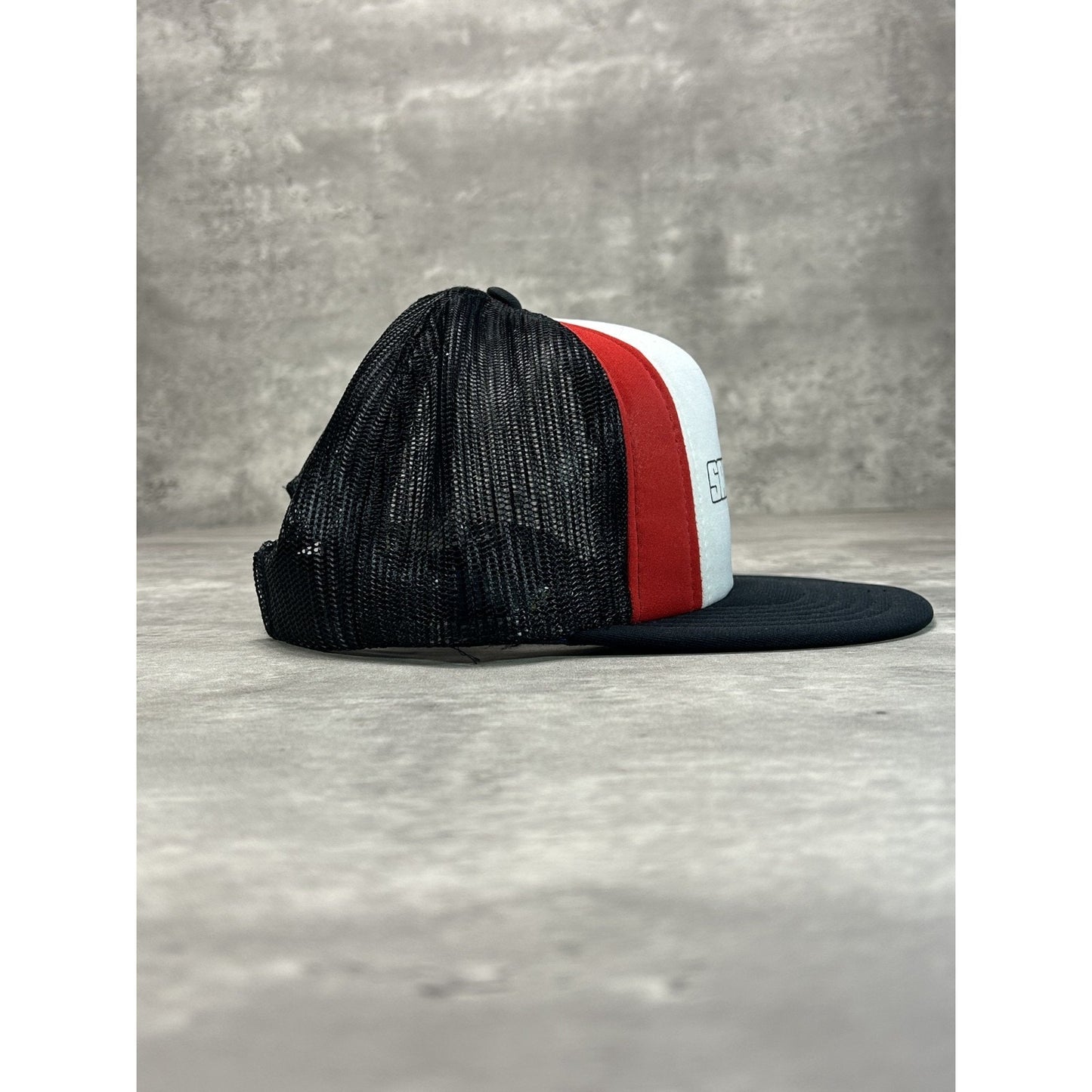 Vintage 80s/90s Samuel Spellout Graphic Trucker Snapback Hat OSFA