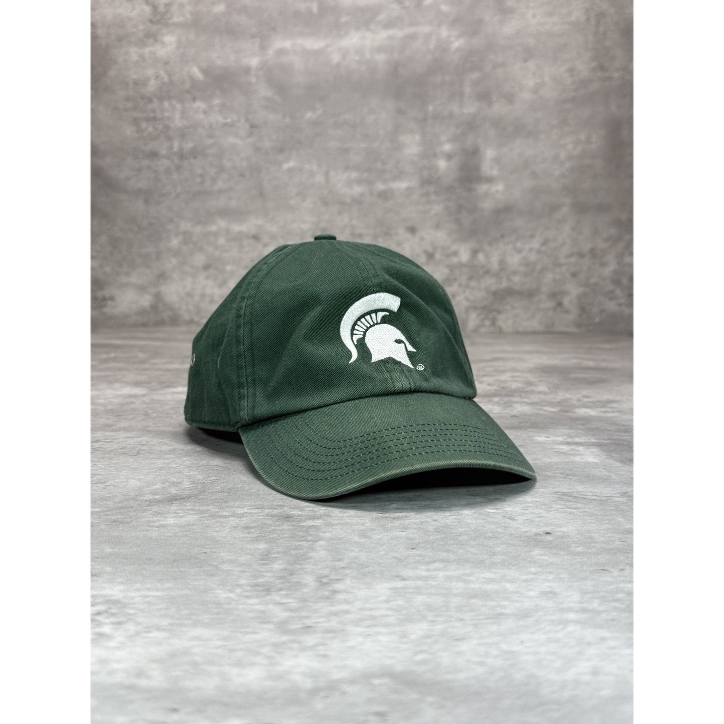 Vintage Michigan State Spartans NCAA Embroidered Logo Strapback Hat OSFA Green