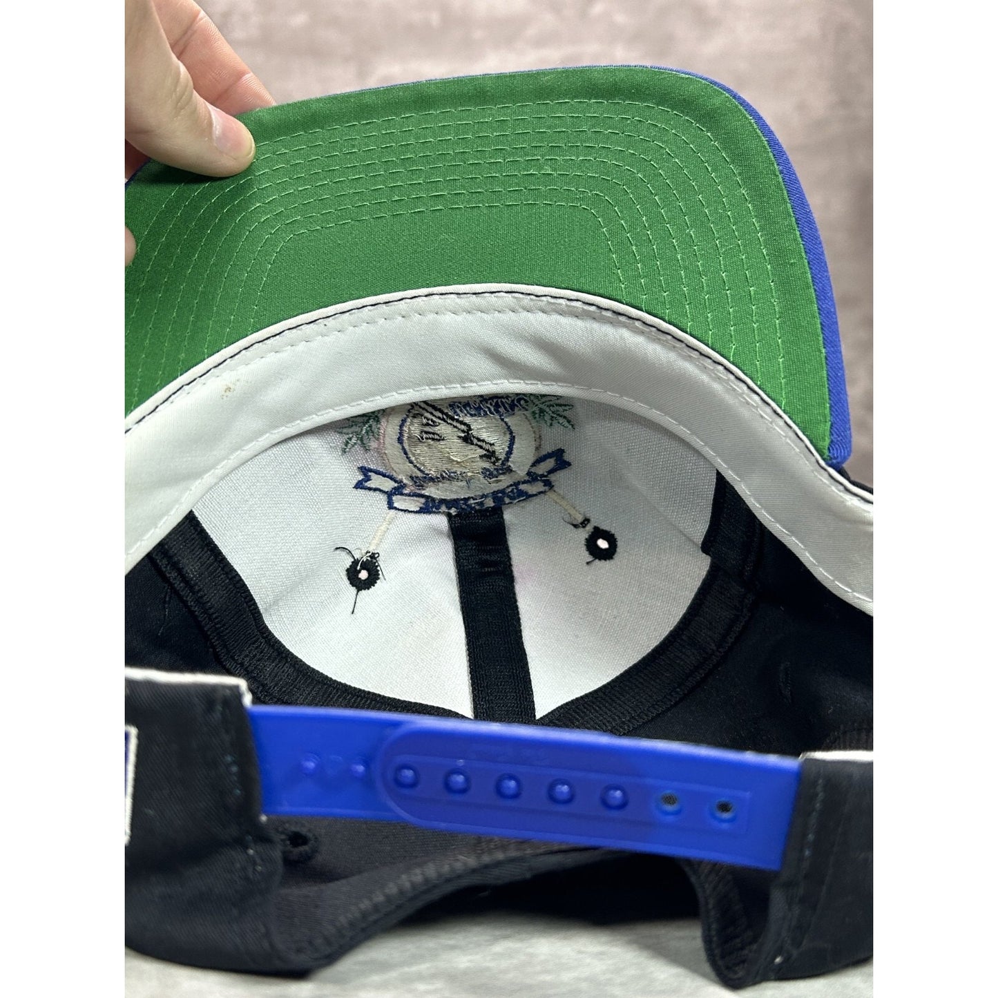 Vintage 90s Tampa Bay Lightning NHL Embroidered Logo Snapback Hat OSFA