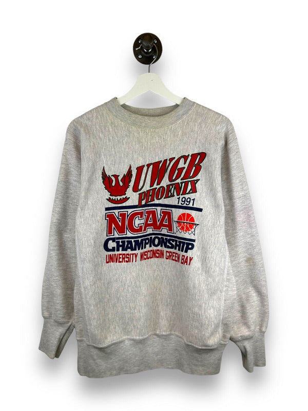 Vintage 1991 UWGB Phoenix NCAA Basketball Champs Graphic Sweatshirt Sz Large 90s