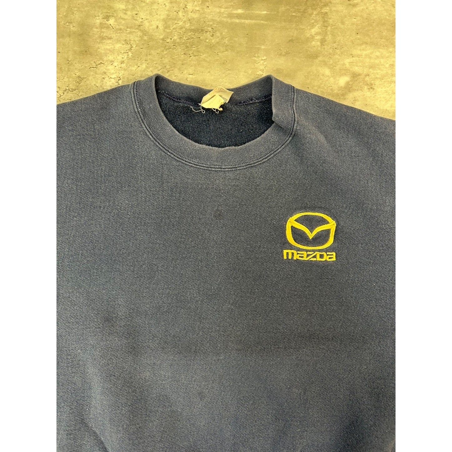 Vintage 90s Mazda Embroidered Car Logo Crewneck Sweatshirt Size 2XL