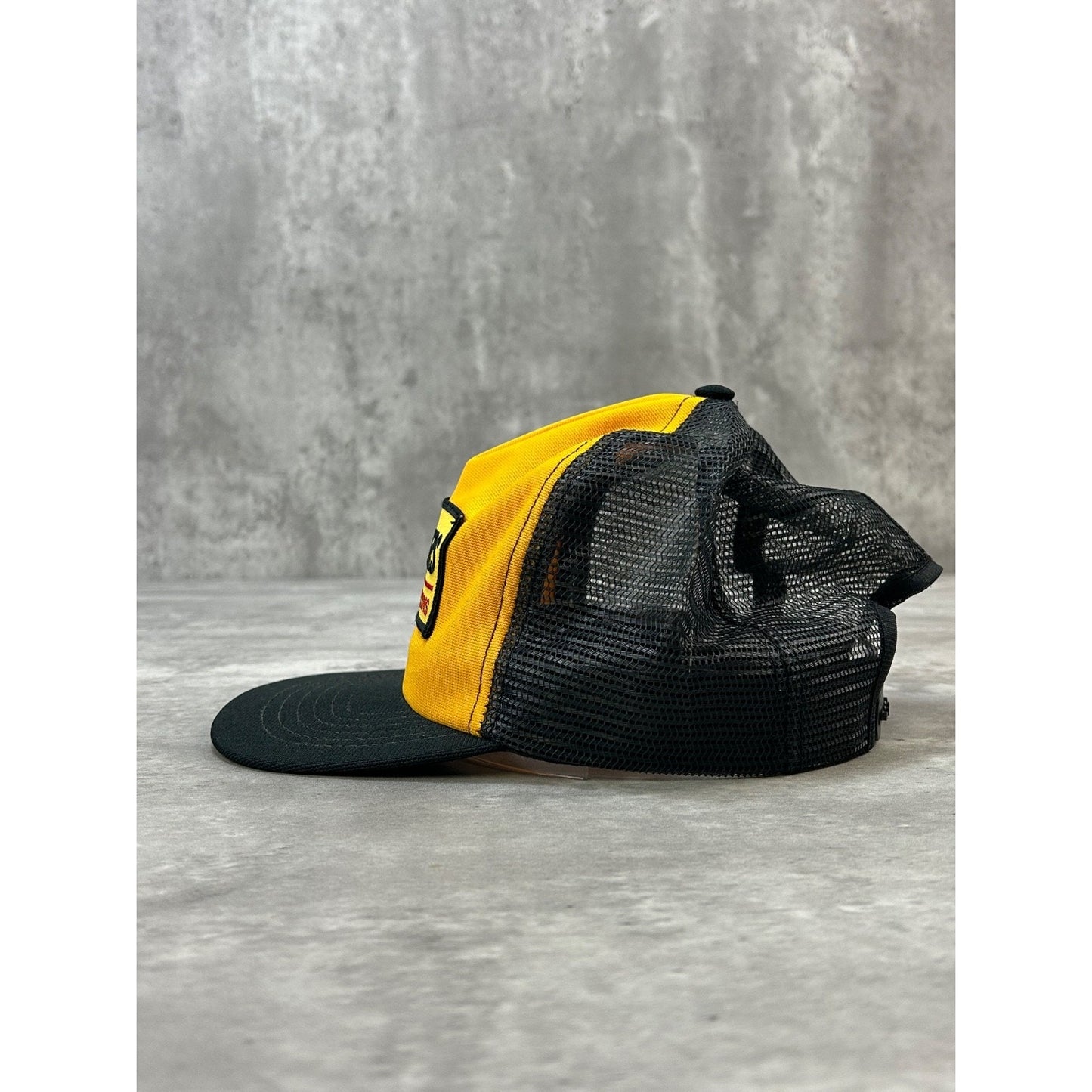 Vintage 80s/90s Vollers Excavating Embroidered Patch Trucker Snapback Hat OSFA