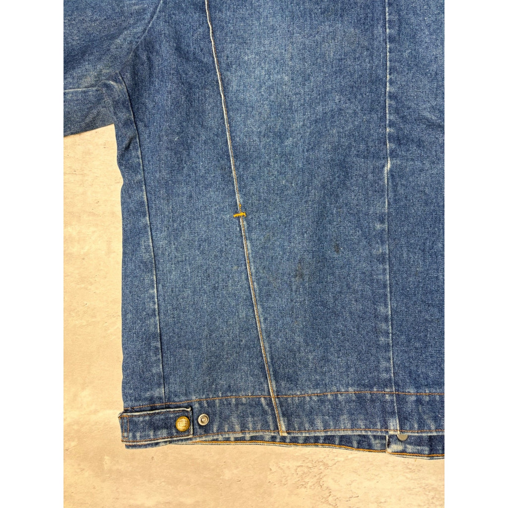 Vintage 1970s Key Imperial Dark Wash Denim Trucker Jacket Size