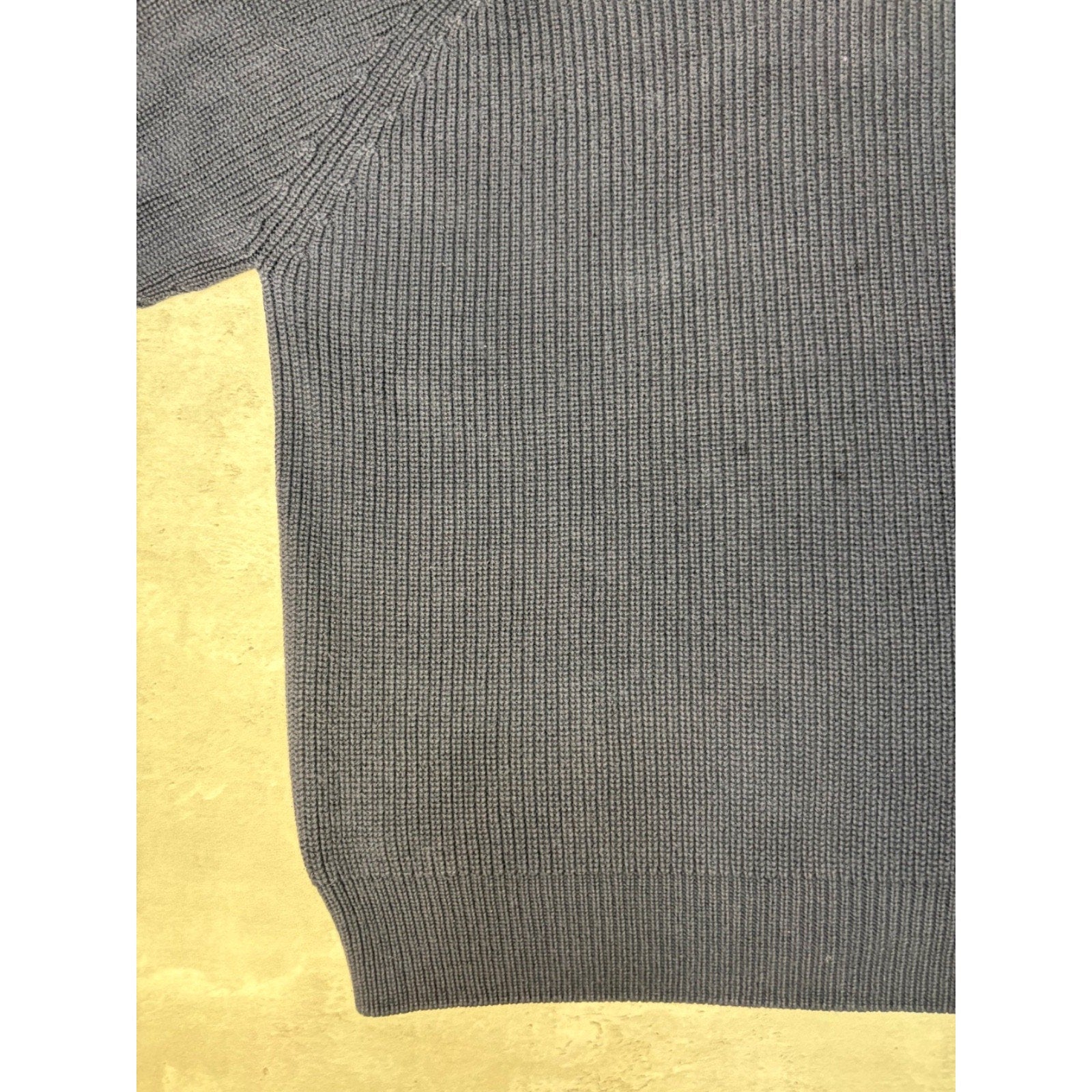 Vintage Lands End Solid Print Ribbed Pullover Knit Sweater Size Large