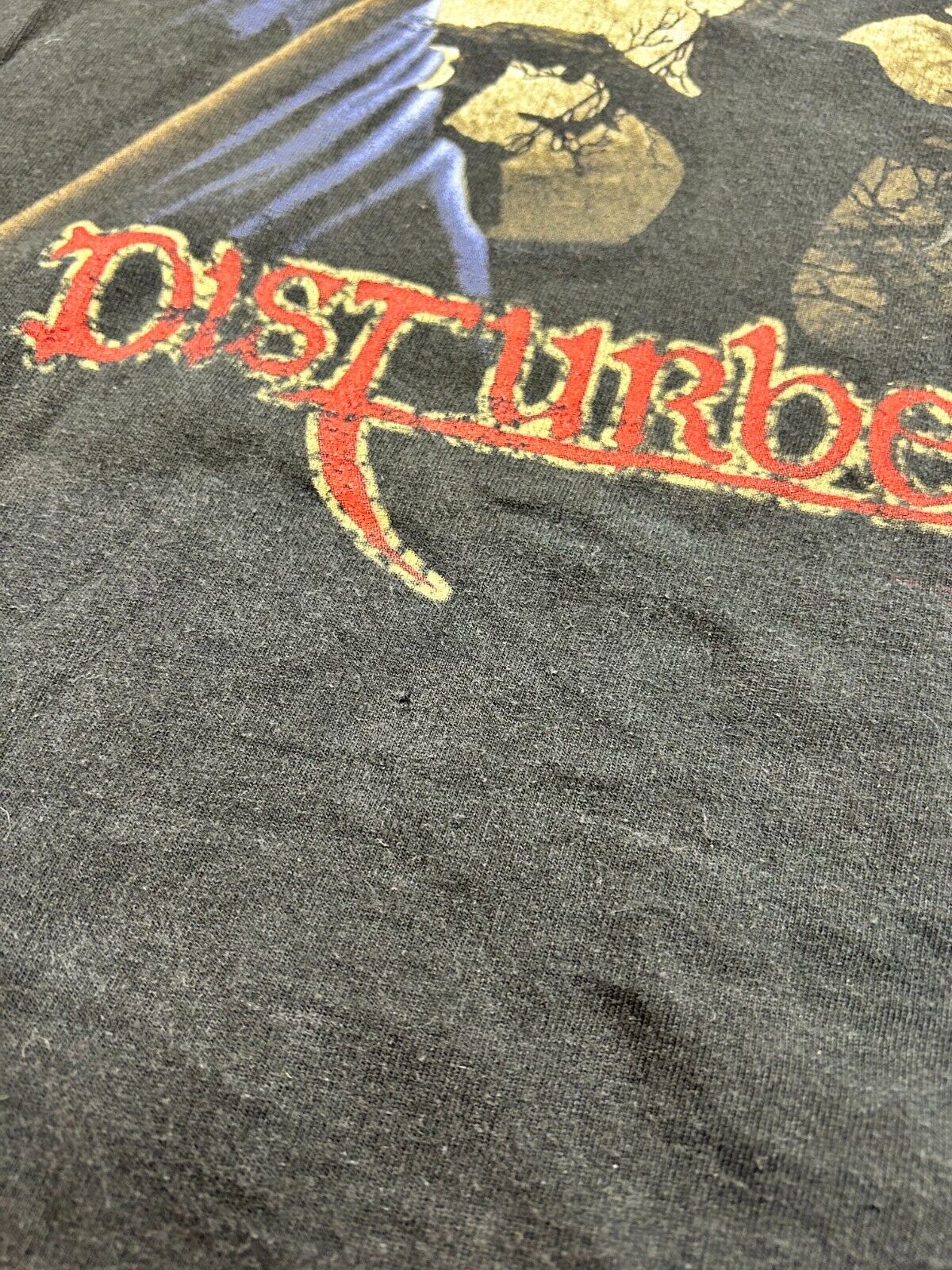 Vintage Disturbed Metal Music Promo Graphic T-Shirt Size Large