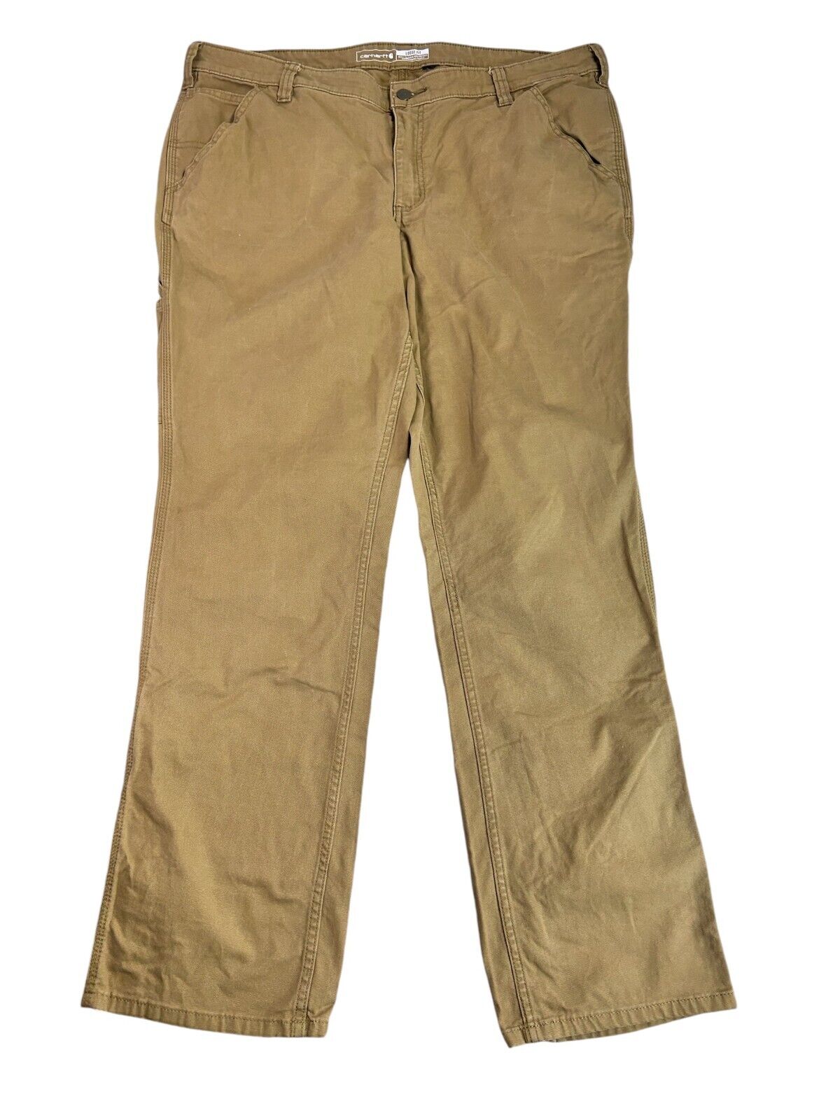 Carhartt Loose Fit Canvas Work Wear Carpenter Pants Size 40W Beige