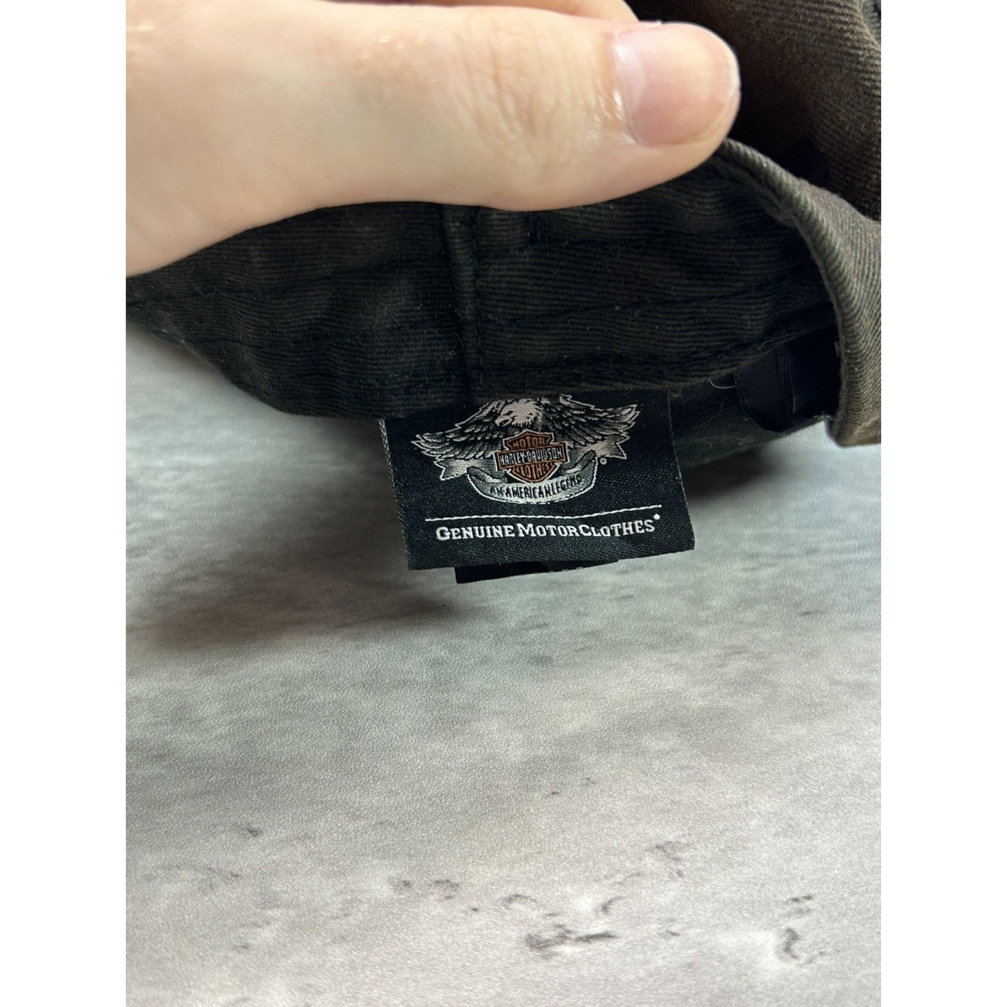 Vintage 2000s Harley Davidson Motors Embroidered Spellout Snapback Hat OSFA