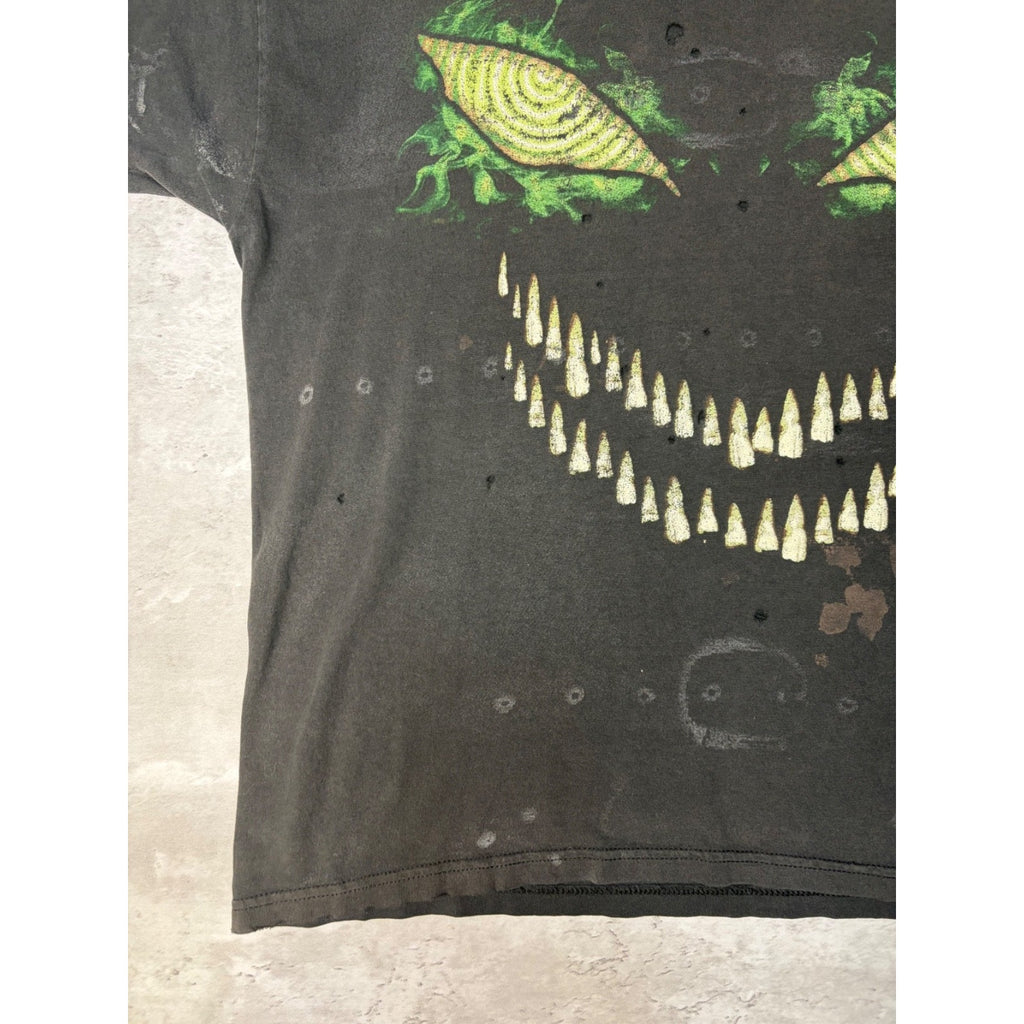 Vintage Disturbed Aslyum Heavy Metal Music Black Band T-Shirt Size XL
