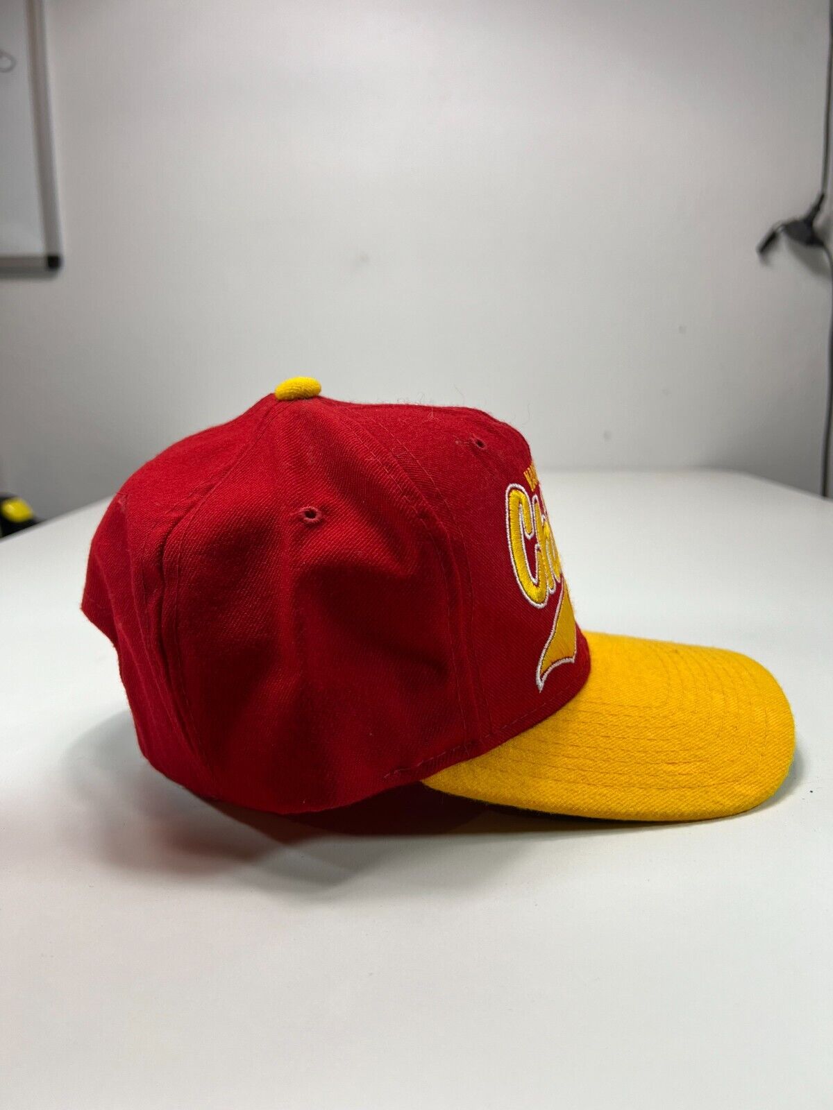 Vintage 90s Kansas City Chiefs NFL Starter Tail Sweep Script Snapback Hat OSFA