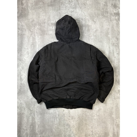 Vintage Carhartt Insulated Canvas Workwear Hooded Active Jacket Size XL