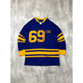Vintage 70s/80s 69ers Stitched Two Tone Hockey Jersey Size XL