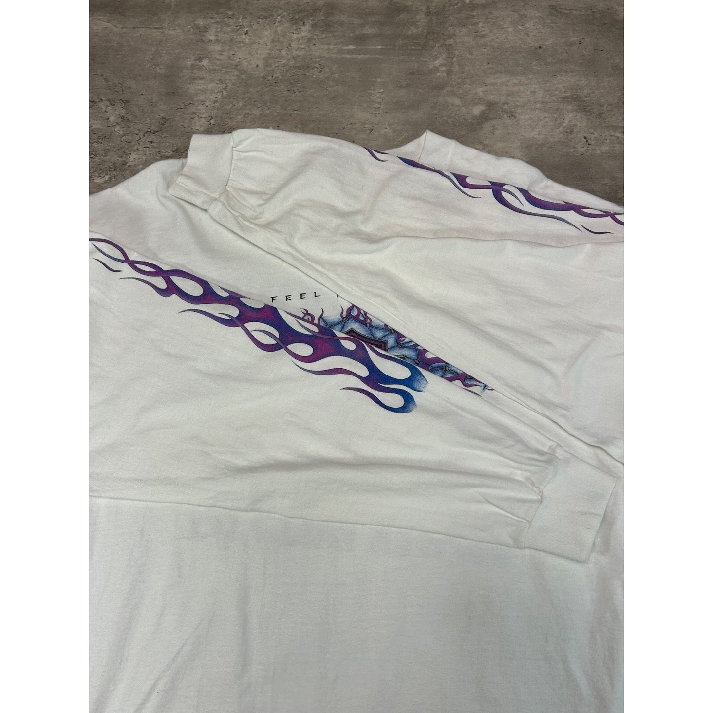 Vintage 1998 Harley Davidson Classic Logo Flame Sleeve T-Shirt Size XL