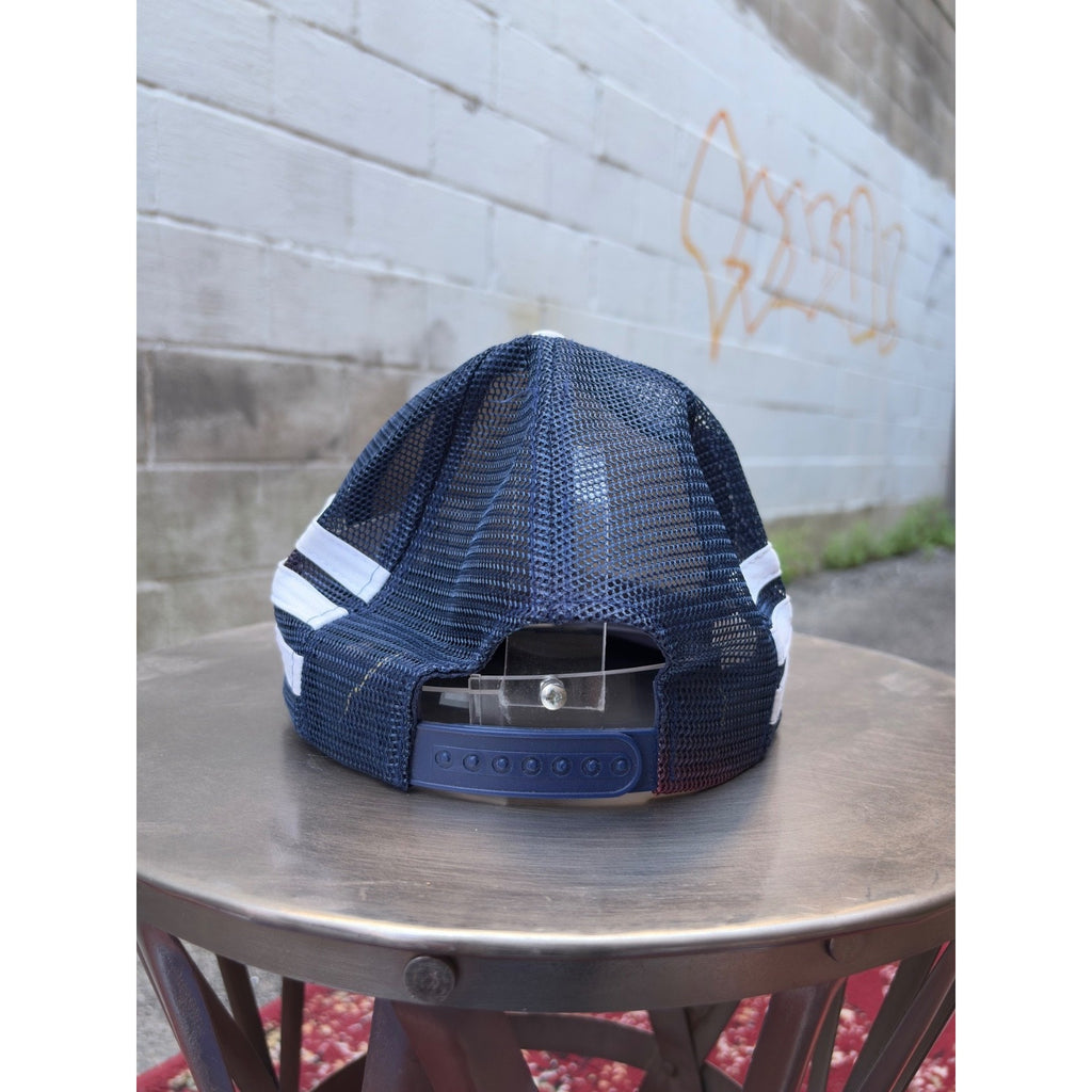 Vintage 80s/90s Holland Testers Wheatley Three Stripe Trucker Snapback Hat OSFA