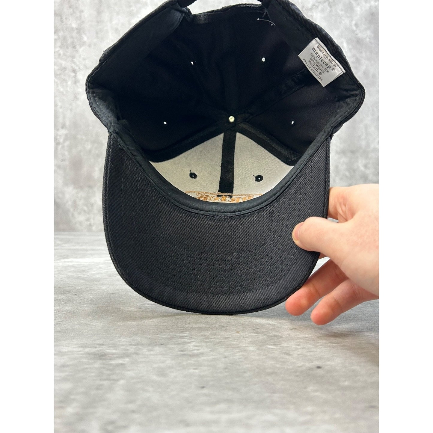 Vintage Brick Brewery Embroidered Spellout Beer Promo Strapback Hat OSFA