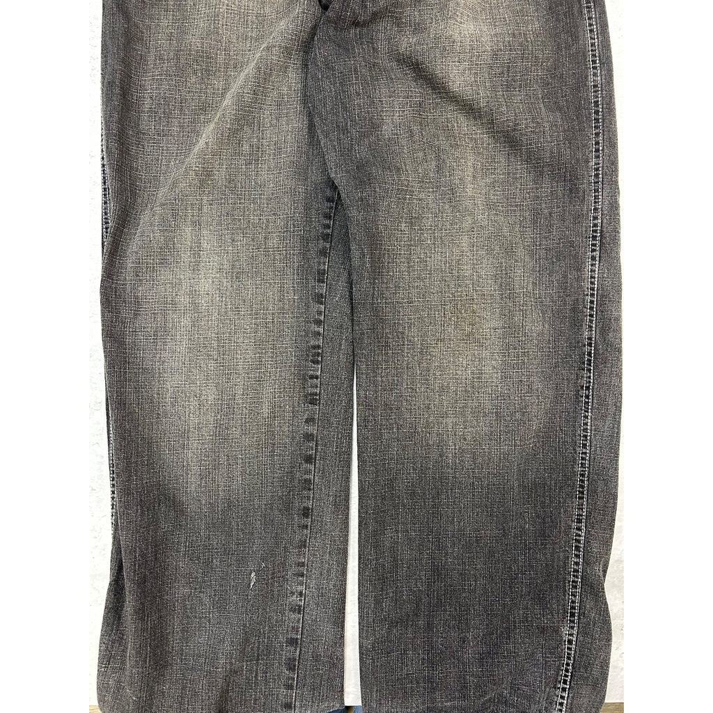 Vintage Y2K Southpole Faded Baggy Fit Black Denim Pants Size 42