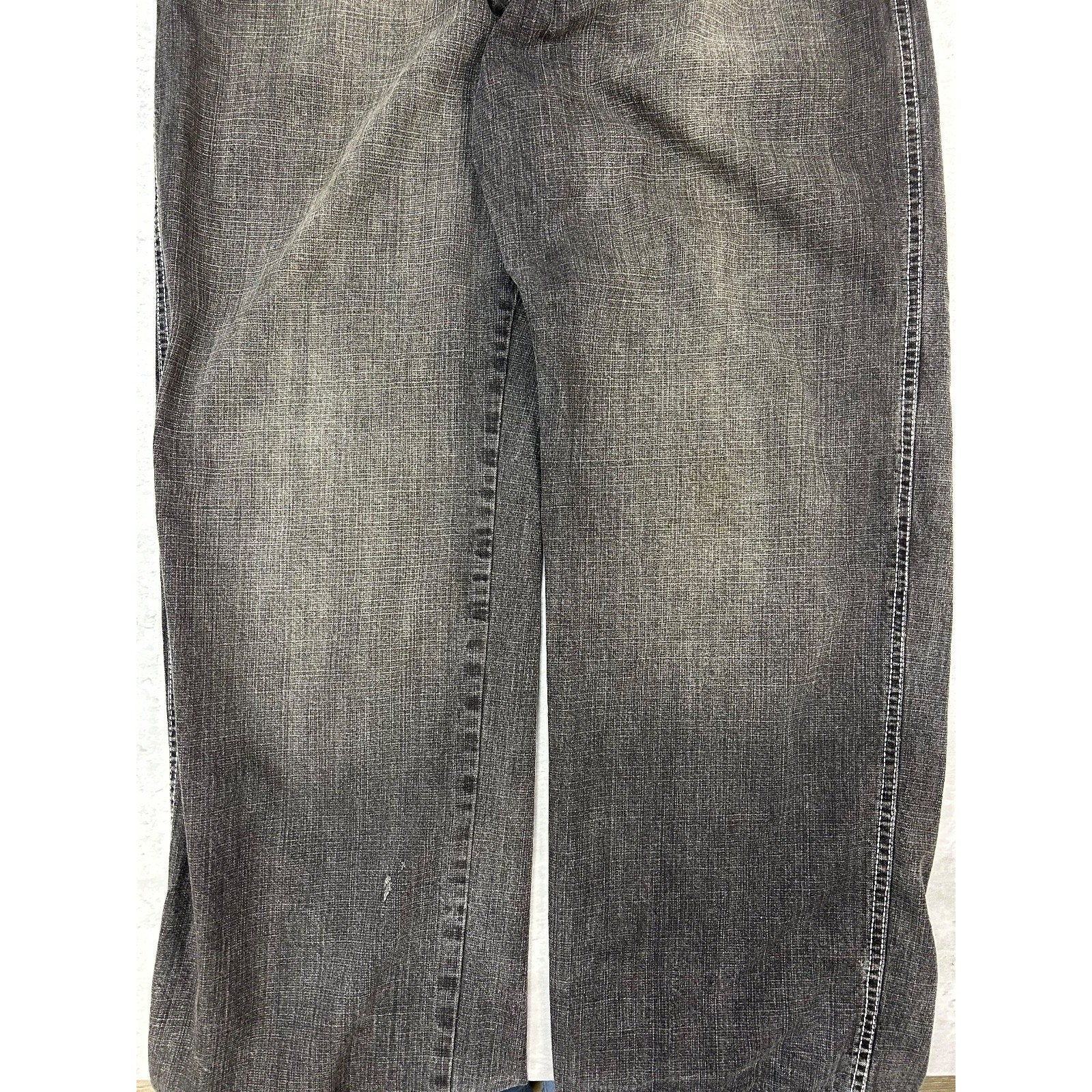 Vintage Y2K Southpole Faded Baggy Fit Black Denim Pants Size 42