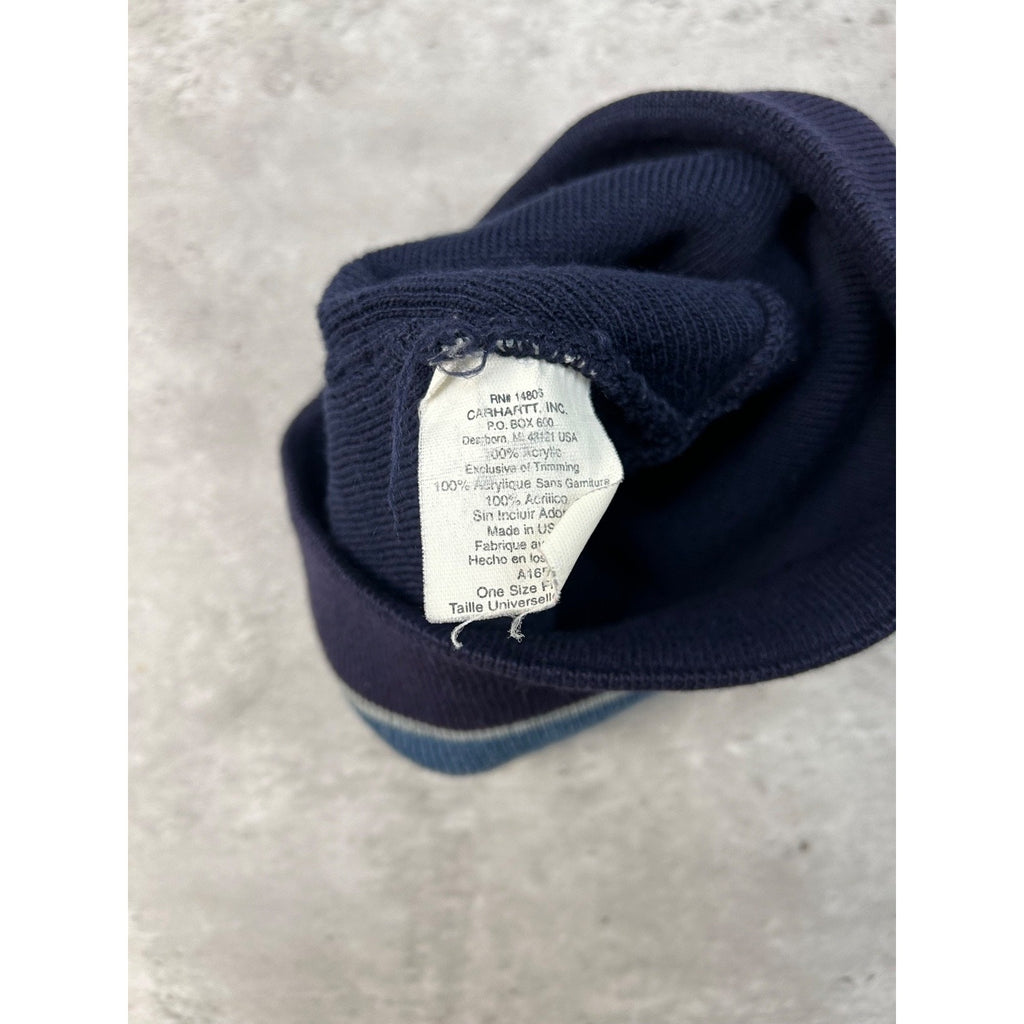 Vintage Nike Embroidered Swoosh Black Beanie Hat YOUTH