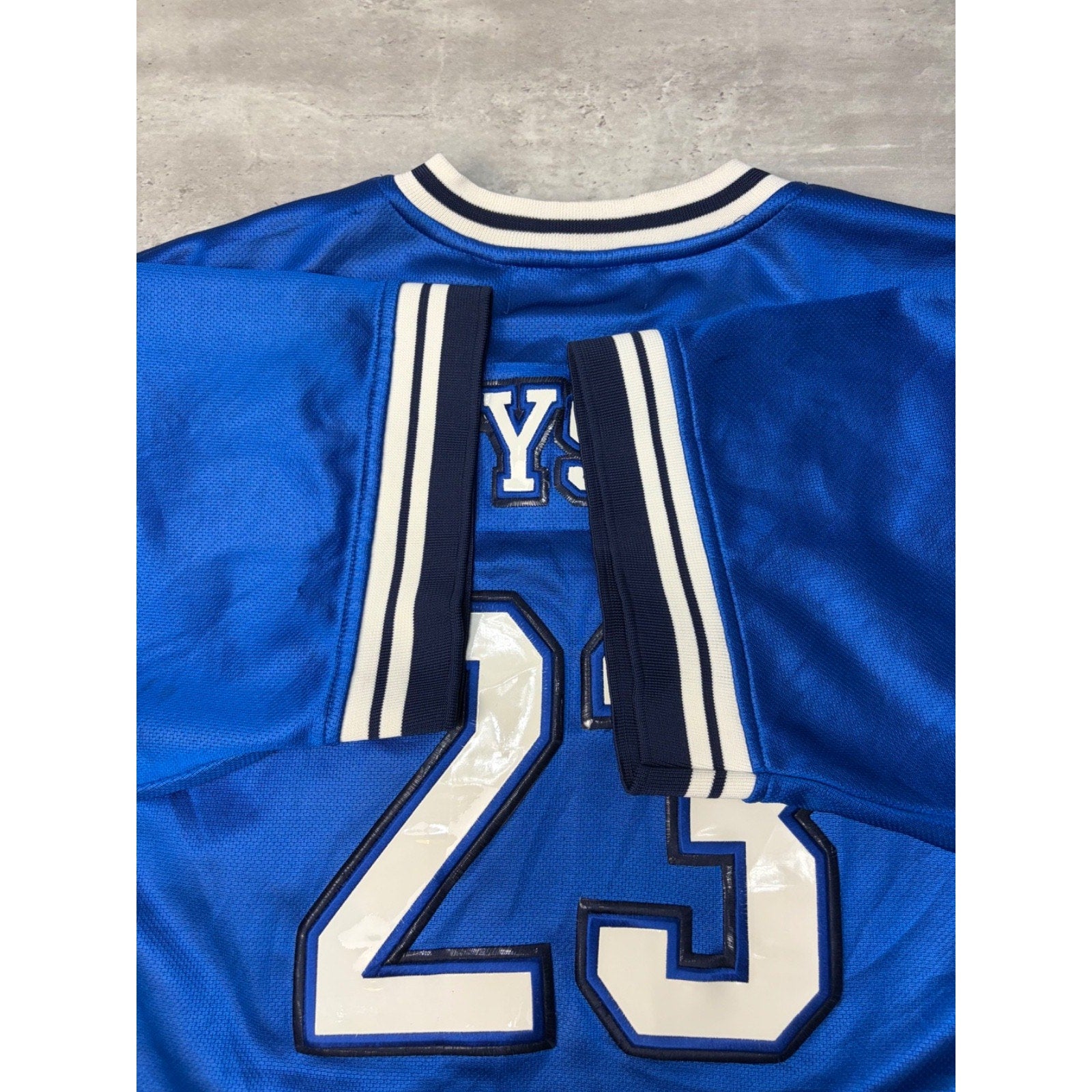 Vintage Y2K Dirty South #23 Stitched Arc Spellout Blue Football Jersey Size XL